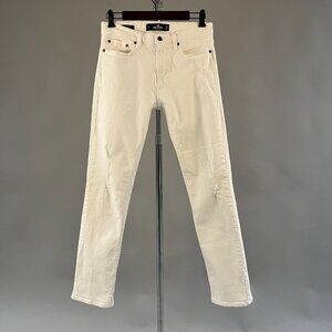 Hollister Men's Distressed Slim Straight Jeans Epic Flex In White Size W29/ L32